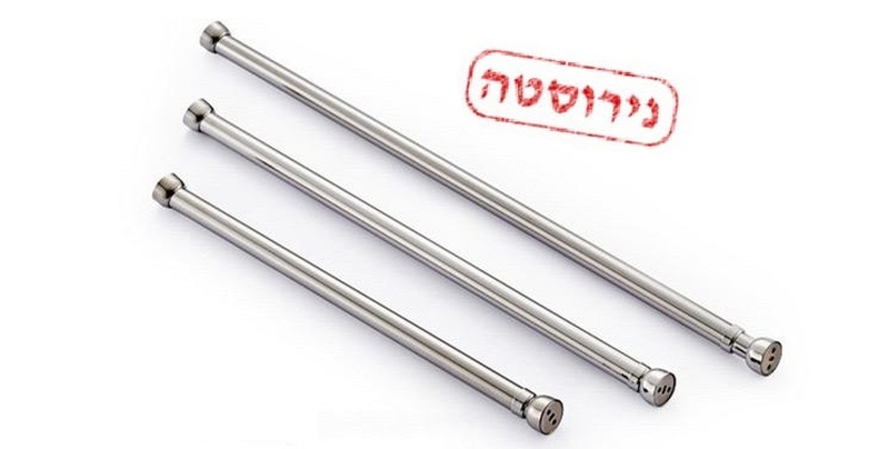מוט עגול מתכוונן מנירוסטה 68-120 ס