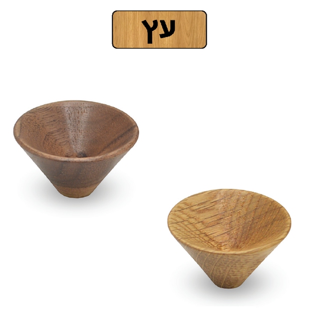 ידית כפתור עץ קונית, דגם WOD9K