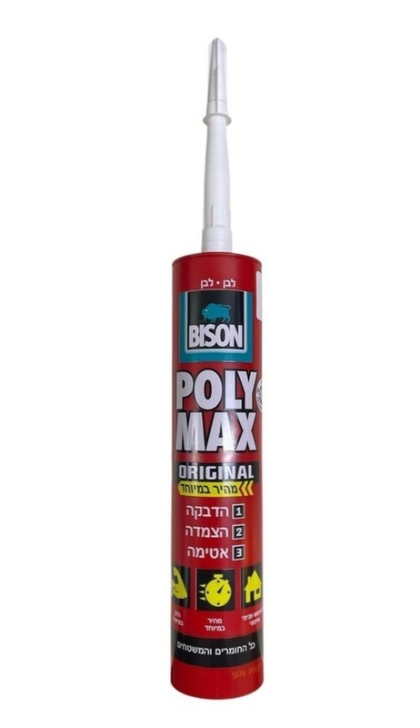 דבק איטום POLY MAX לבן עם טיובה