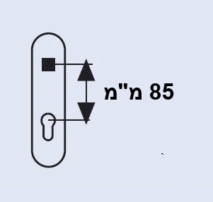ידית פתיחה איטלקית "טירול" על שלט - שרטוט
