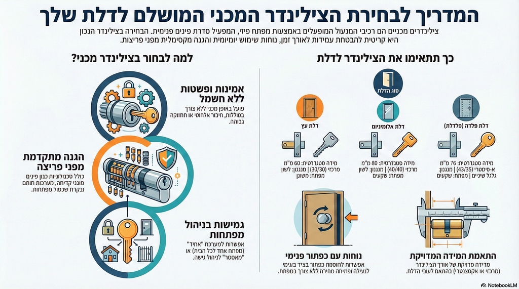 איך לבחור צילנדרים מכניים