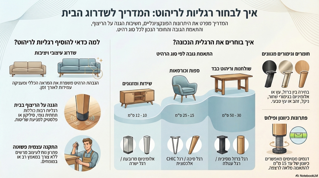 איך לבחור רגליות לריהוט?