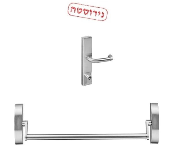 ידית בהלה נירוסטה לדלת יחיד עם ידית חיצונית נירוסטה