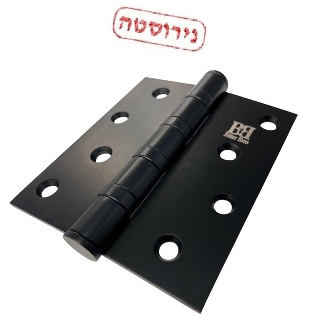 ציר ספר נירוסטה שחור 4X3.5