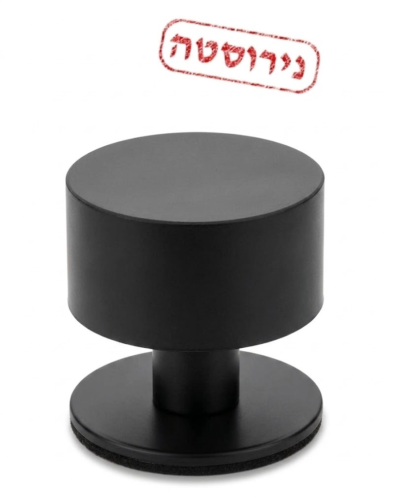 בולם דלת נמוך מנירוסטה שחור