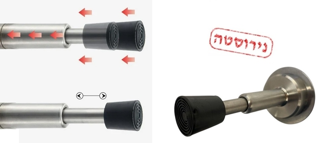 בולם דלת נירוסטה עם שיכוך
