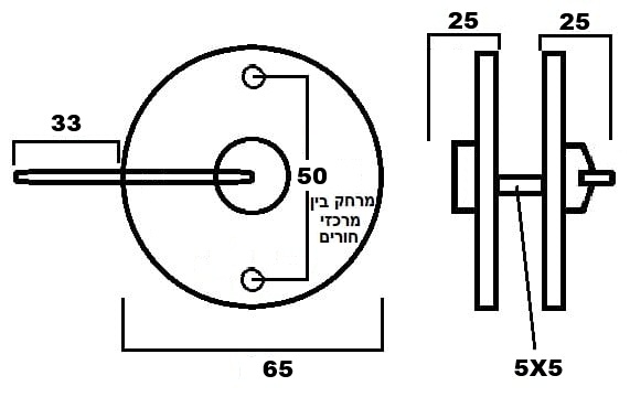 תפוס פנוי נירוסטה למחיצה טרספה, דגם מחוגה